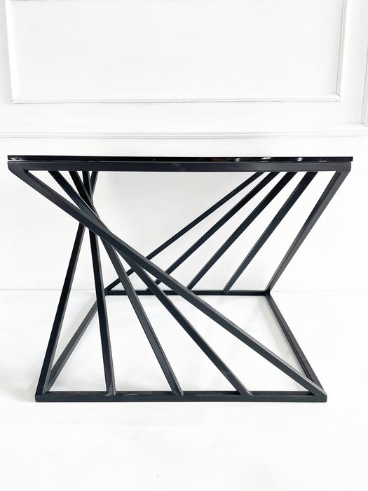 Журнальный столик "Adele" черный с прозрачным стеклом (450х450х450) - купить Журнальные столики по цене 15300