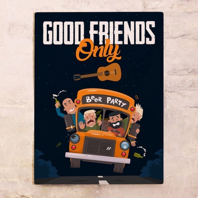Металлический плакат Good Friends