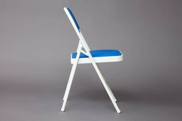 Стул складной Folder бело-синего цвета - лучшие Обеденные стулья в INMYROOM
