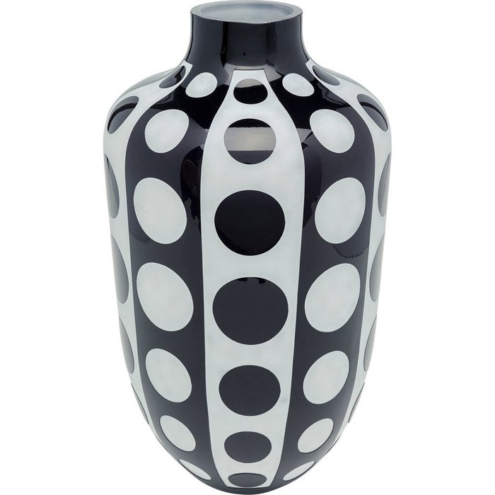 Стеклянная ваза Shine черно-белого цвета - купить Вазы  по цене 25570.0