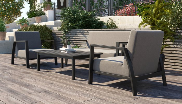 Лаунж зона Classico с мягким диваном и креслами - купить Комплекты для сада и дачи по цене 169900.0