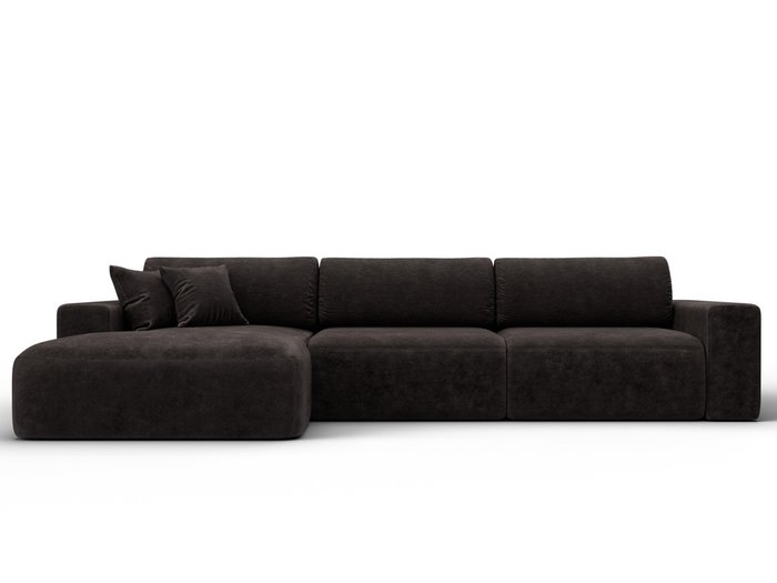 Угловой диван-кровать Лига 036 Классик Лонг темно-коричневого цвета левый - купить Угловые диваны по цене 128990