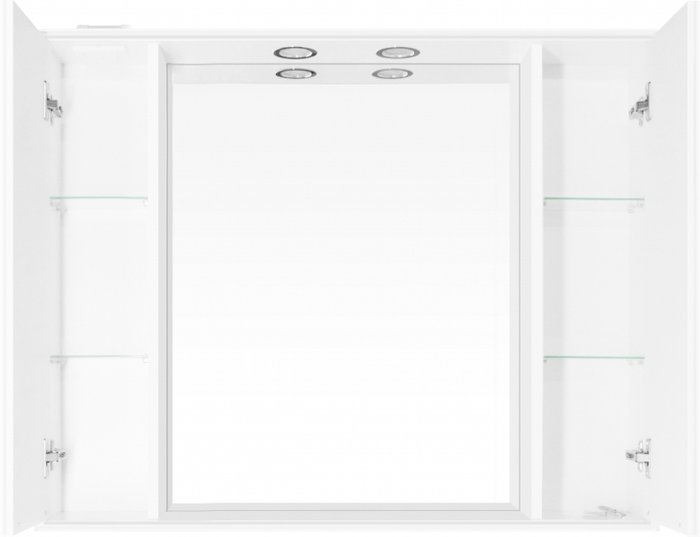 Зеркало-шкаф Олеандр-2 белого цвета - лучшие Шкаф-зеркало в INMYROOM