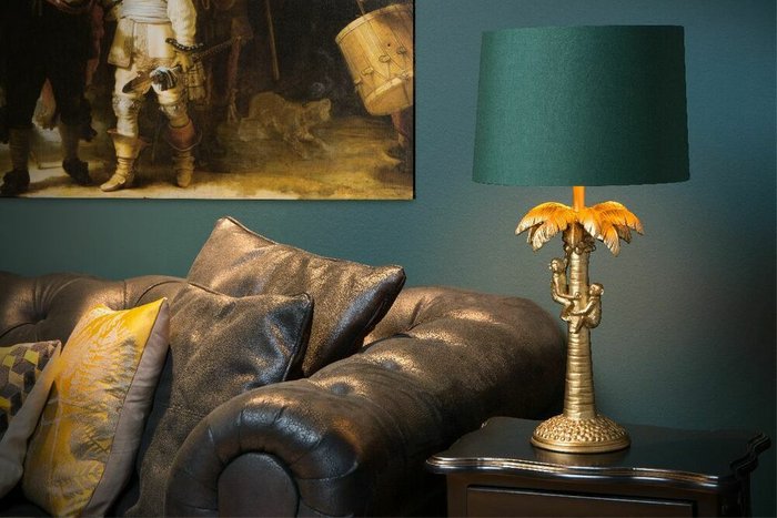 Настольная лампа Extravaganza Coconut 10505/81/02 (ткань, цвет зеленый) - лучшие Настольные лампы в INMYROOM