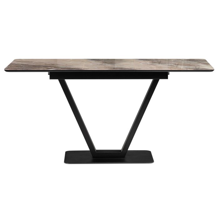 Раздвижной обеденный стол Бугун коричневого цвета - лучшие Обеденные столы в INMYROOM