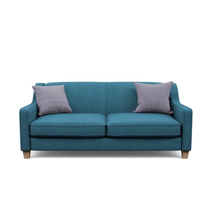 Трехместный диван-кровать Агата L синего цвета