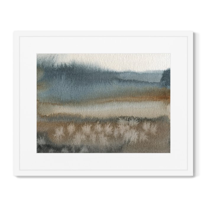 Репродукция картины в раме Symphony of autumn, lake in the fog - купить Картины по цене 8199.0