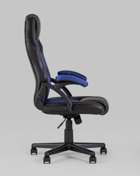 Кресло игровое Top Chairs Concorde черно-синего цвета - лучшие Офисные кресла в INMYROOM