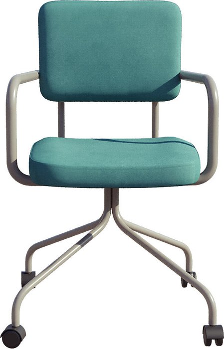 Стул офисный Весна в ткани Глазго бирюзового цвета - лучшие Офисные кресла в INMYROOM