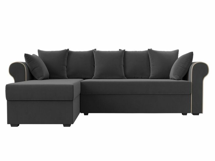 Угловой диван-кровать Рейн серого цвета левый угол - купить Угловые диваны по цене 36999.0