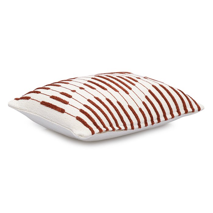 Подушка декоративная Geometry 30х45 бело-коричневого цвета - лучшие Декоративные подушки в INMYROOM
