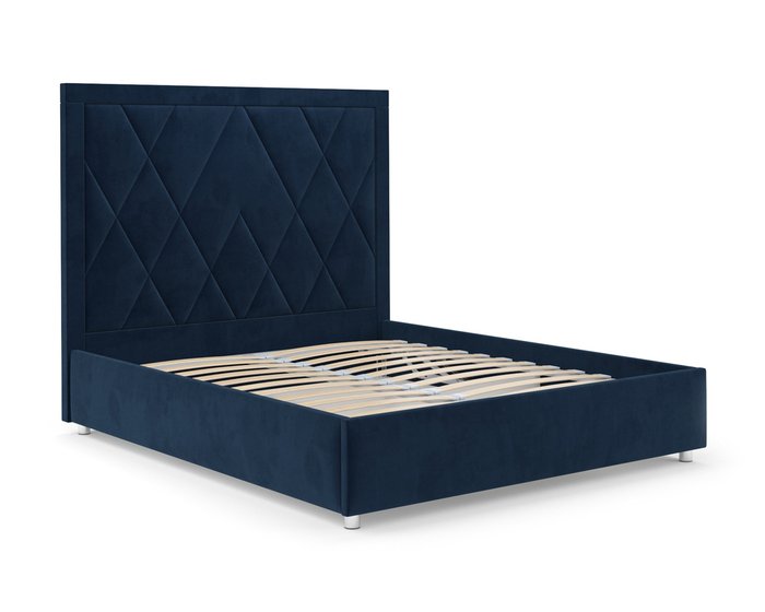 Кровать Треви 140х190 Luna 034 темно-синего цвета с подъемным механизмом  - лучшие Кровати для спальни в INMYROOM