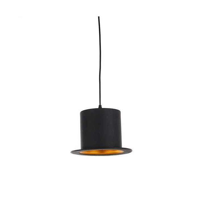 Подвесной светильник Цилиндр черного цвета