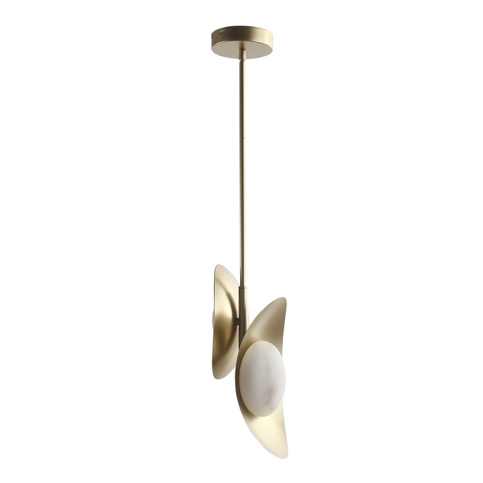 Светильник подвесной ST-Luce Золотистый/Алебастр LED 2*7W 3000K PEARL - купить Подвесные светильники по цене 28590.0