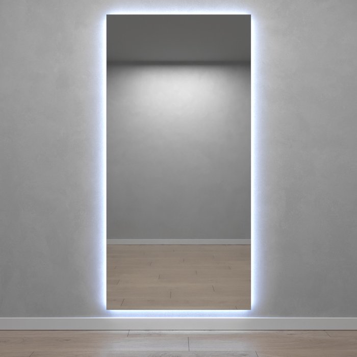 Настенное зеркало Halfeo NF LED XL с холодной подсветкой  - купить Настенные зеркала по цене 22900.0