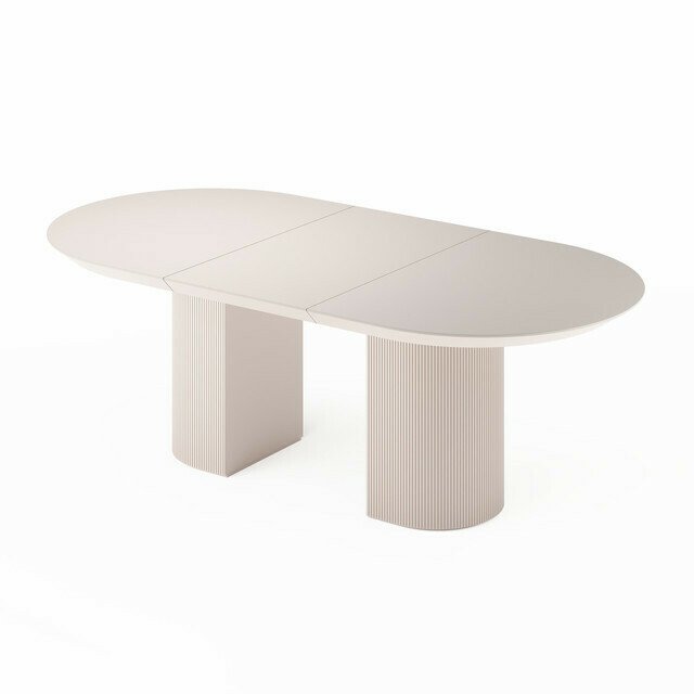 Раздвижной обеденный стол Гиртаб S светло-бежевого цвета - лучшие Обеденные столы в INMYROOM