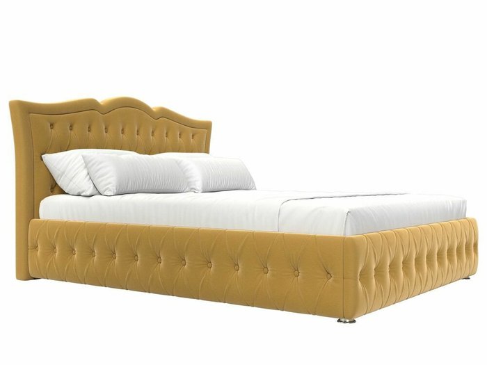 Кровать Герда 180х200 желтого цвета с подъемным механизмом - лучшие Кровати для спальни в INMYROOM