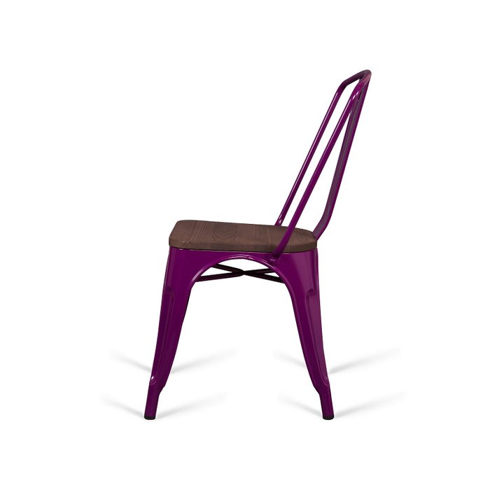 Стул Tolix Marais Z Wood фиолетового цвета - купить Обеденные стулья по цене 5900.0