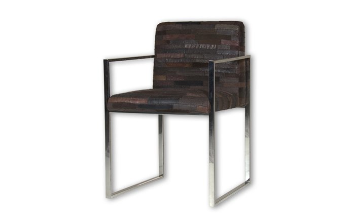 Стул "Frozen Leather Patchwork Brown"