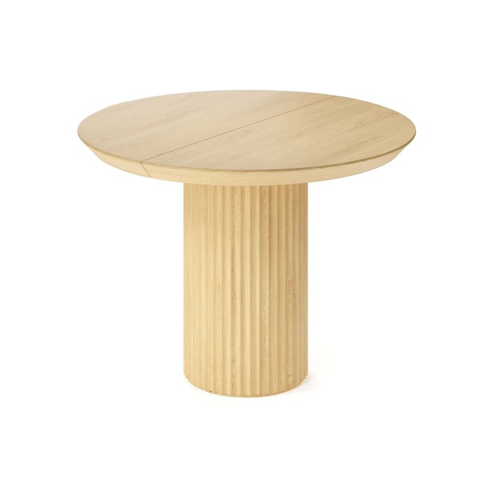 Обеденный стол раздвижной Нави из масива дуба бежевого цвета