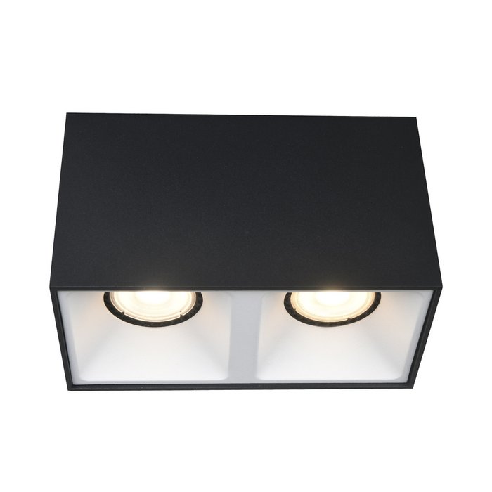 Светильник потолочный Черный GU10 2*50W IP20 L82,5xW165xH104 220V Без ламп Накладные светильники Светильник потолочный Черный GU10 2*50W IP20 L82,5xW165xH104 220V Без ламп Накладные светильники
