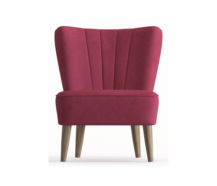 Кресло Пальмира в обивке из велюра цвета фуксия - купить Интерьерные кресла по цене 16490.0
