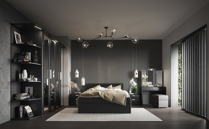 Кровать Илона 180х200 темно-коричневого цвета с подъемным механизмом  - купить Кровати для спальни по цене 95539.0