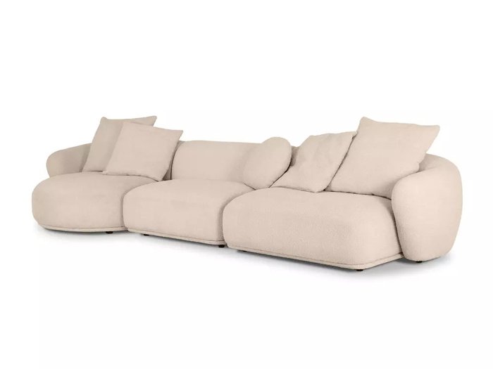 Модульный диван Fabro бежевого цвета левый - лучшие Прямые диваны в INMYROOM