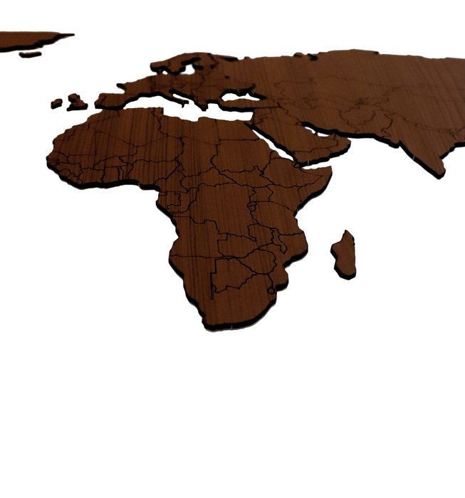 Деревянная карта мира Premium цвета орех - лучшие Декор стен в INMYROOM