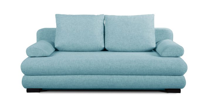 Прямой диван-кровать Фабио голубого цвета