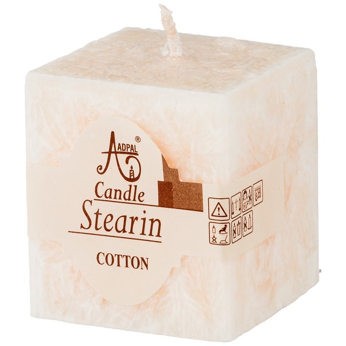 Набор ароматических стеариновых свечей из трех штук Cotton бежевого цвета - лучшие Свечи в INMYROOM