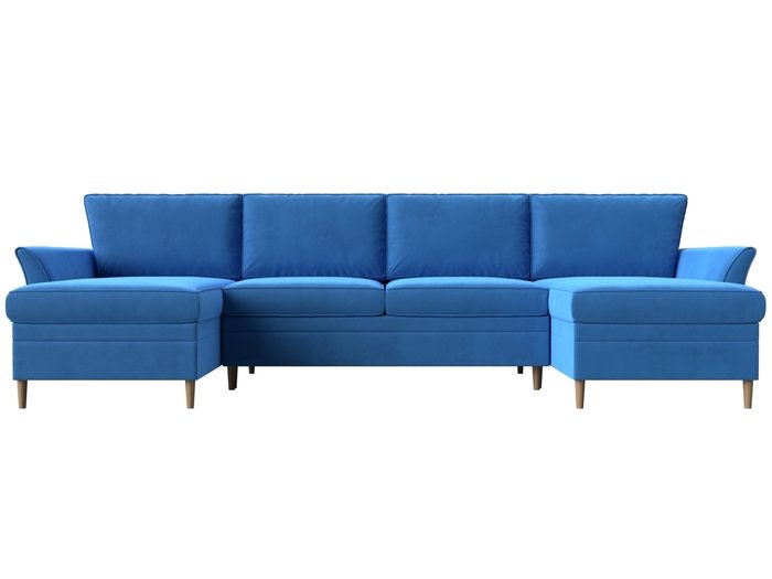 Угловой диван-кровать София темно-голубого цвета - купить Угловые диваны по цене 72999.0