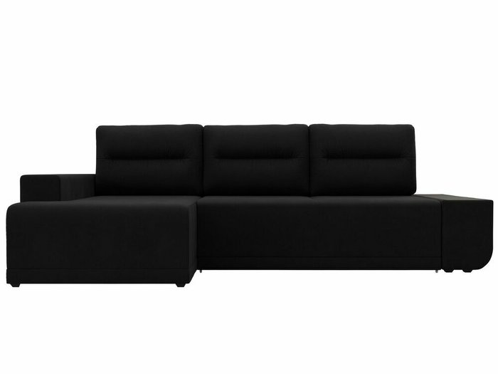 Угловой диван-кровать Чикаго черного цвета левый угол - купить Угловые диваны по цене 53999.0