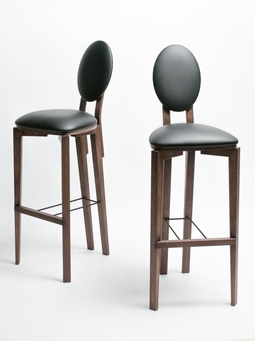 Стул барный Ellipse черно-коричневого цвета - купить Барные стулья по цене 25123.0