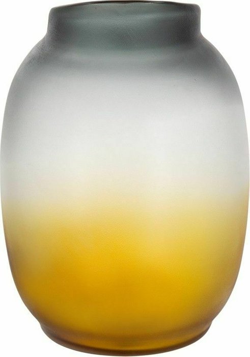 Стеклянная ваза серо-желтого цвета - купить Вазы  по цене 9900.0