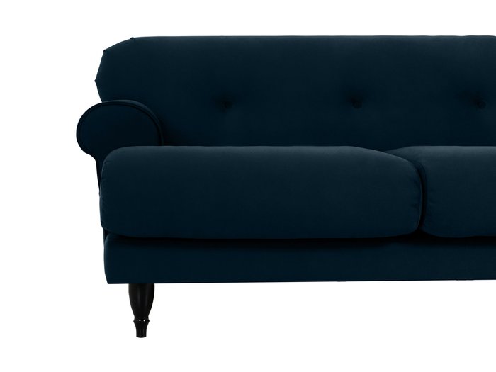 Двухместный диван Italia темно-синего цвета - лучшие Прямые диваны в INMYROOM