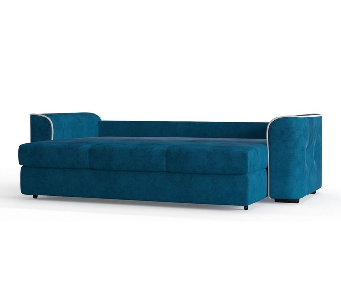 Диван-кровать Нордленд в обивке из велюра синего цвета - лучшие Прямые диваны в INMYROOM