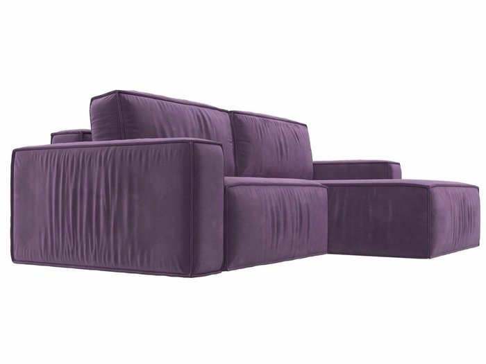 Угловой диван-кровать Прага классик сиреневого цвета правый угол - лучшие Угловые диваны в INMYROOM