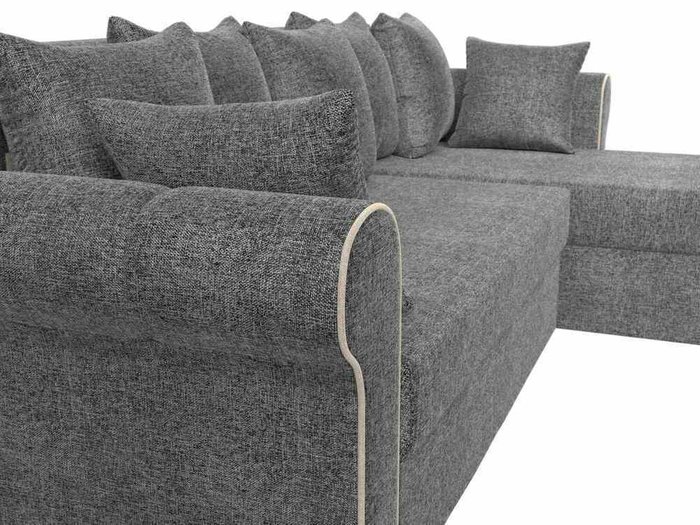 Угловой диван-кровать Рейн серого цвета правый угол - лучшие Угловые диваны в INMYROOM