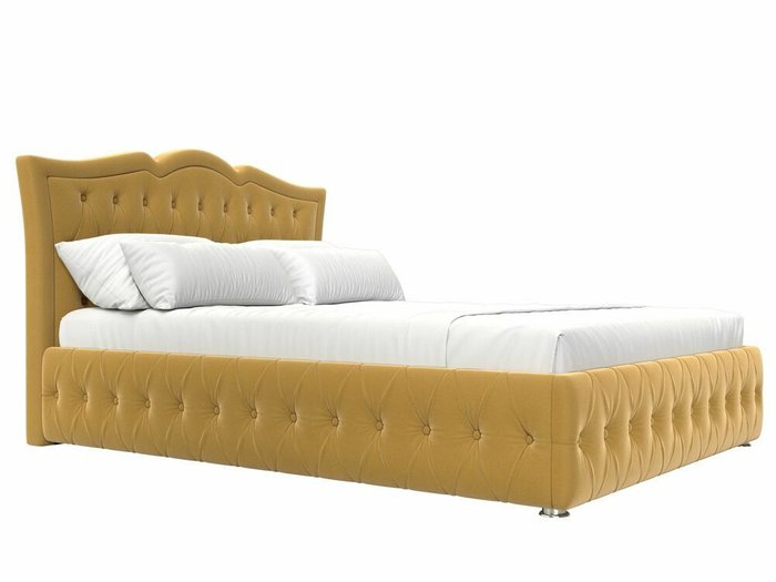 Кровать Герда 160х200 желтого цвета с подъемным механизмом - лучшие Кровати для спальни в INMYROOM