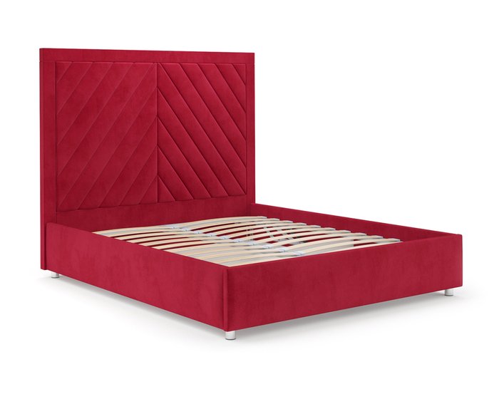 Кровать Мишель 160х190 красного цвета с подъемным механизмом ( микровелюр) - лучшие Кровати для спальни в INMYROOM