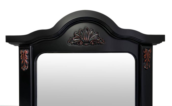 Зеркало настенное Akrata в раме черного цвета с эффектом старения - купить Настенные зеркала по цене 20848.0