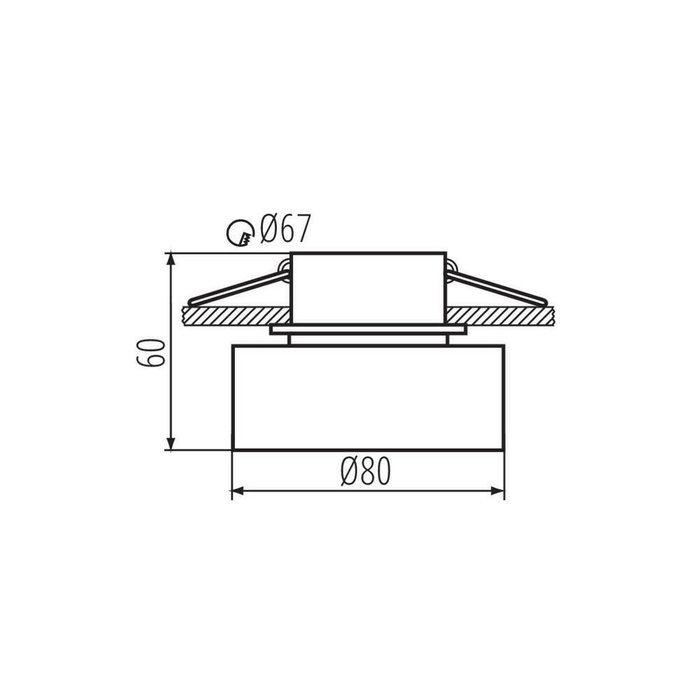 Точечный светильник Kanlux GOVIK DSO-B/G 29232 - лучшие Встраиваемые споты в INMYROOM