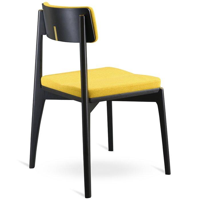 Стул Aska горчично-черного цвета  - лучшие Обеденные стулья в INMYROOM