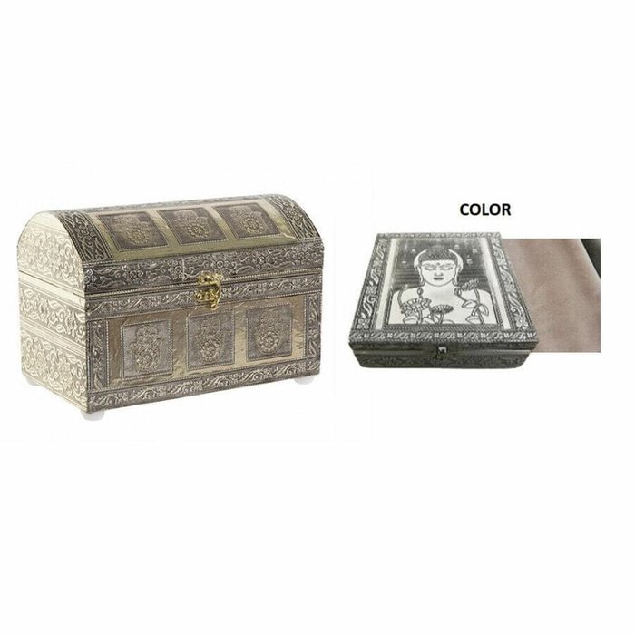 Шкатулки Шкатулка DKD Home Decor 25 x 15,5 x 18 cm Шампанское Бежевый Деревянный Алюминий - купить Шкатулки по цене 5644