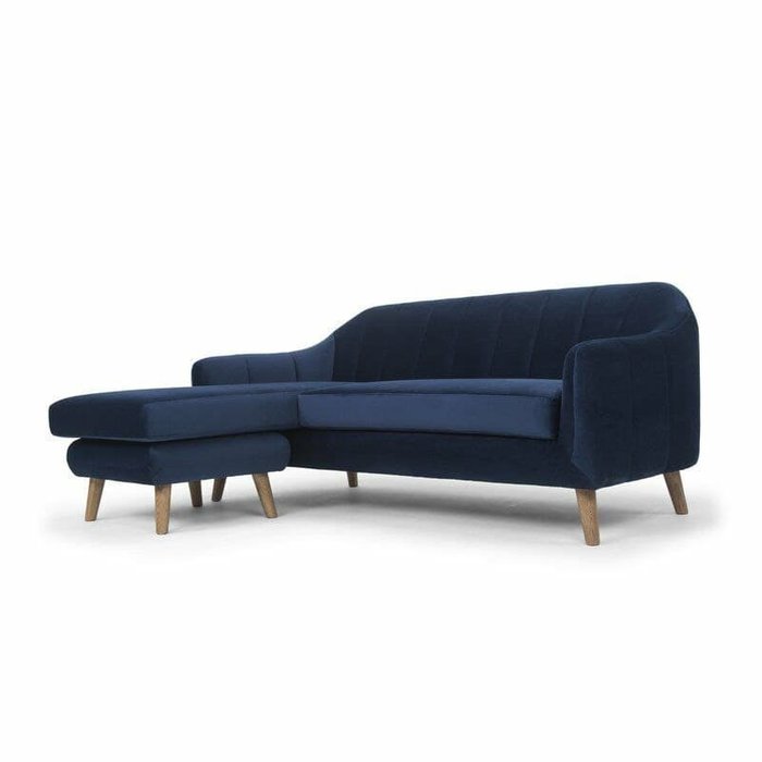 Угловой диван Line темно-синего цвета - купить Угловые диваны по цене 67990.0