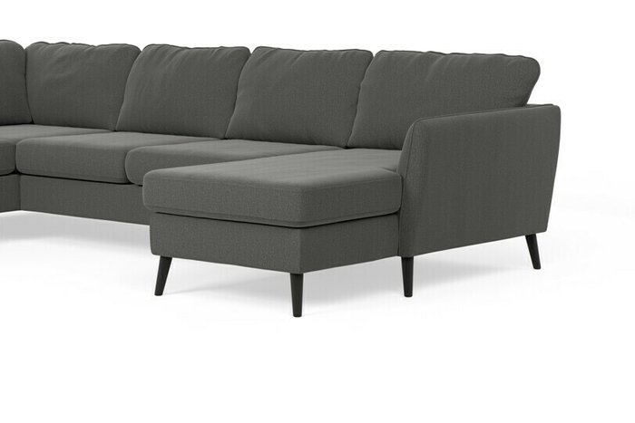 П-образный диван-кровать Копенгаген серого цвета - лучшие Угловые диваны в INMYROOM