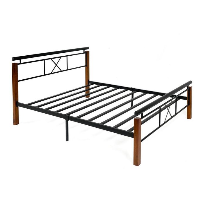 Кровать Eunis 160х200 на деревянных ножках  - купить Кровати для спальни по цене 14050.0