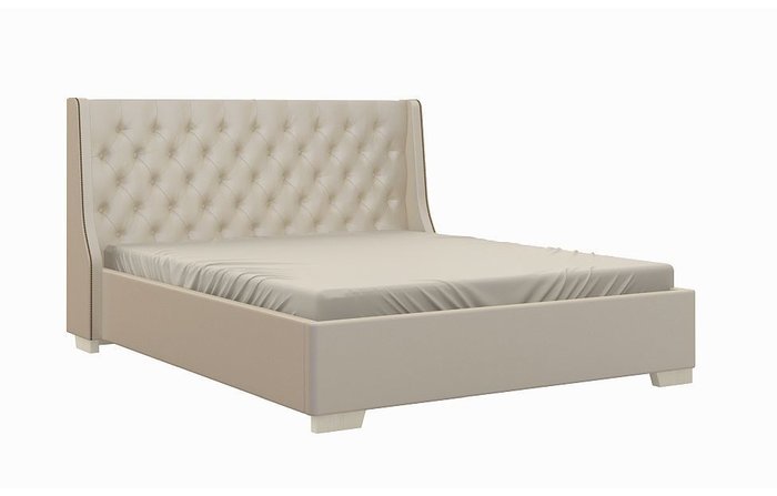 Кровать Кантри 160х200 бежевого цвета - купить Кровати для спальни по цене 60690.0