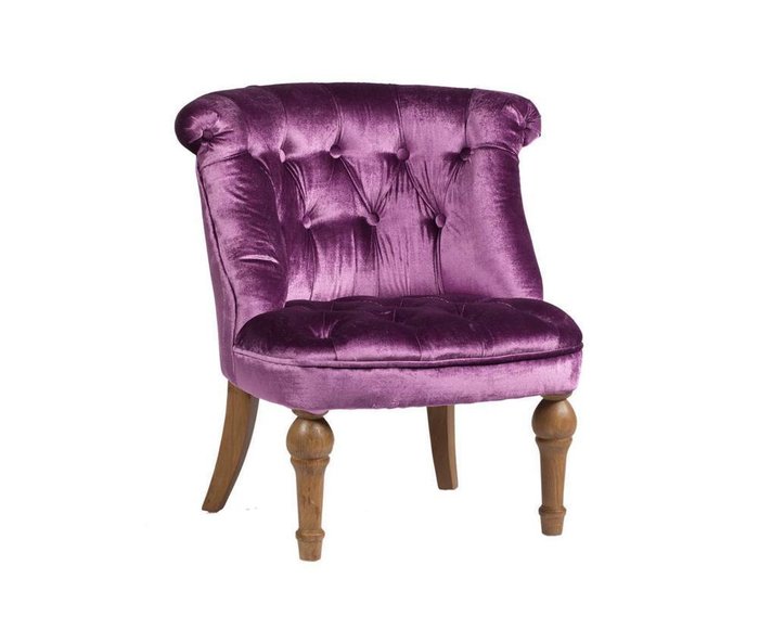 Кресло Sophie Tufted Slipper Chair сиреневого цвета  - купить Интерьерные кресла по цене 28000.0